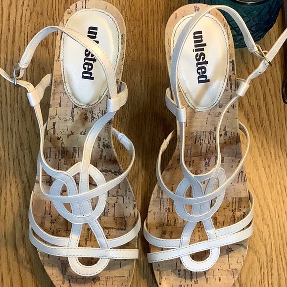 Unlisted Cork Wedge Sandal (Opaque White - Sz 10M) - Picture 6 of 9